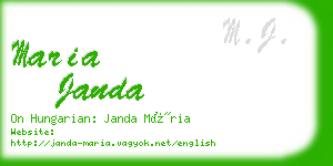 maria janda business card